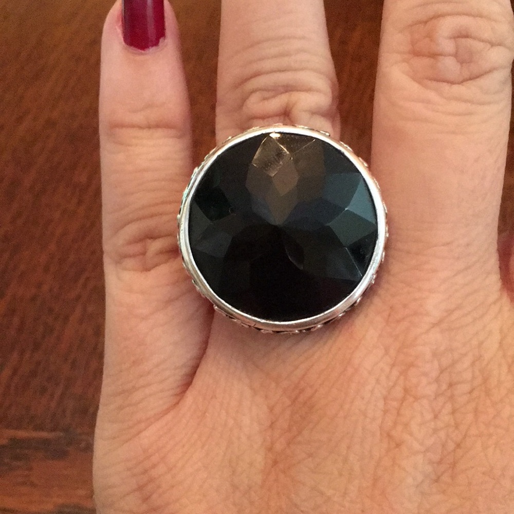 Authentic Black Onyx and Silver ring!
